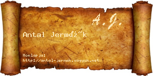 Antal Jermák névjegykártya